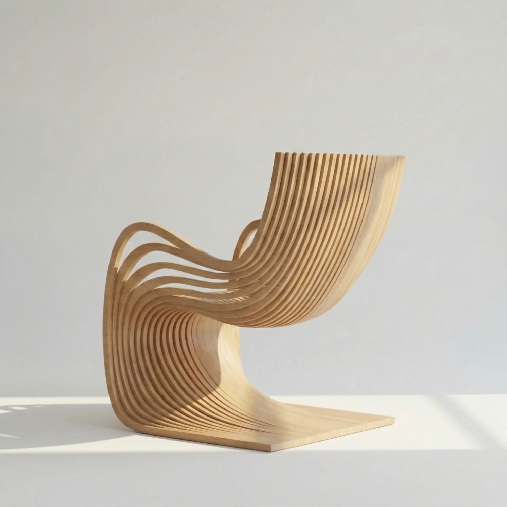 Кресло в мягком вечернем освещении